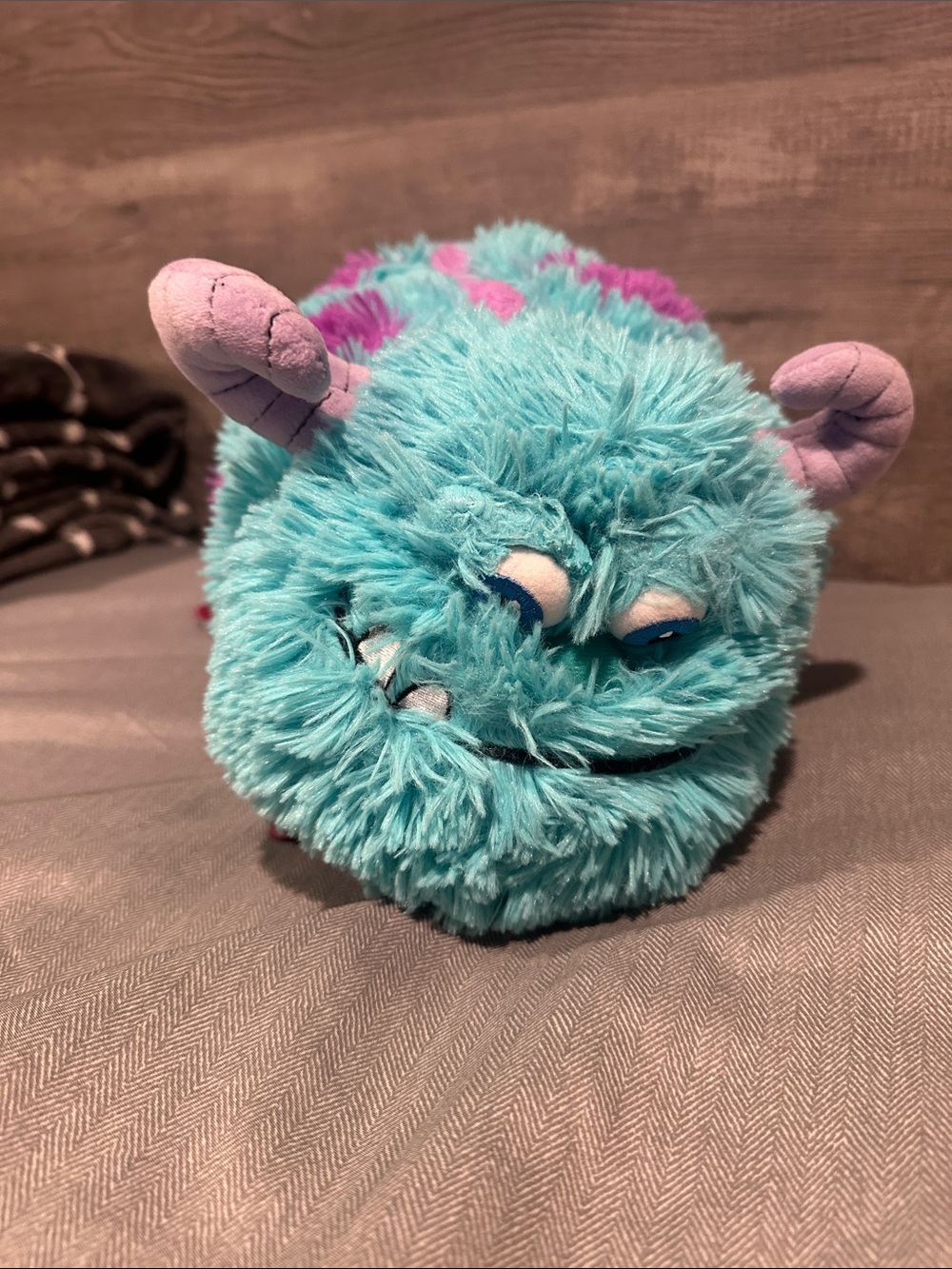 Sullen from Monsters Inc Turquoise and Purple Pillow